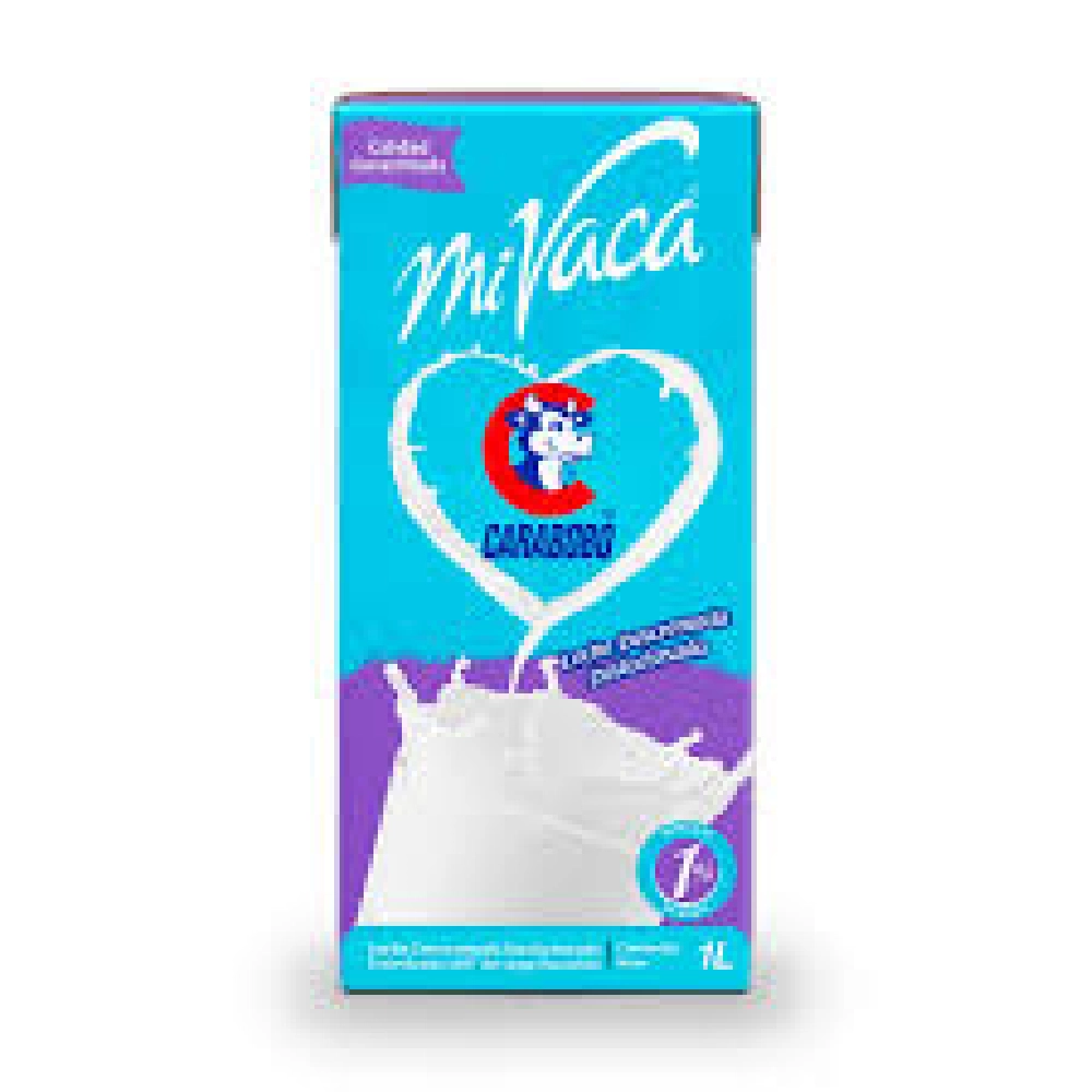 LECHE LIQUIDA MI VACA CARABOBO DESCREMADA 1LTS